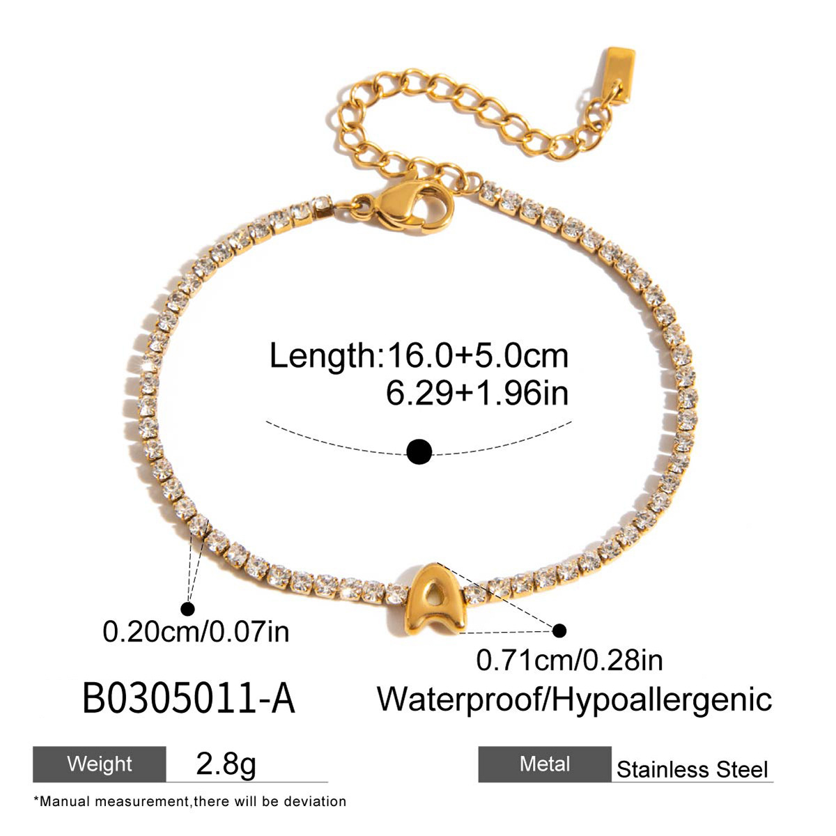 Initial Accent Bracelet — CM-B005