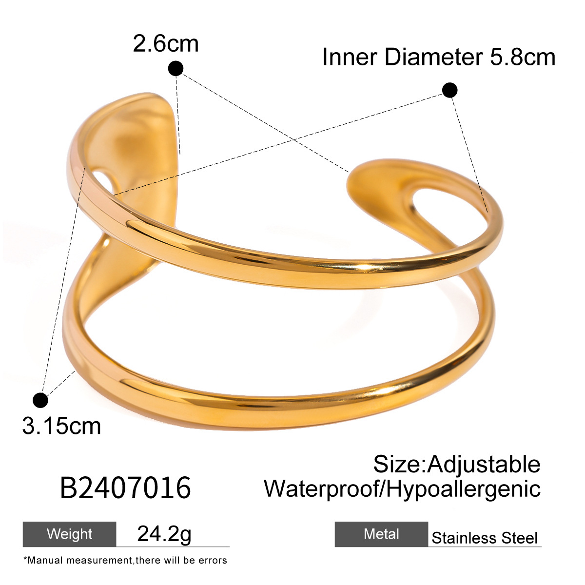 Double-Line Open Cuff — CM-G002