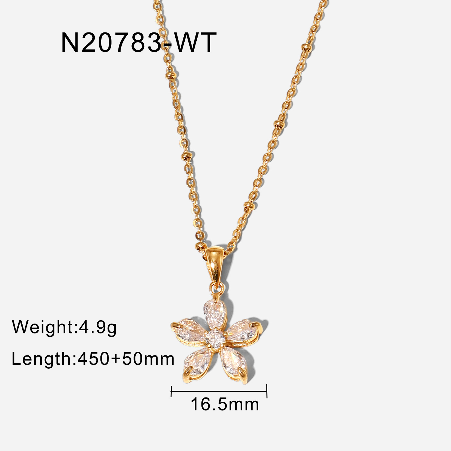 Flower Pendant Necklace — CM-N009