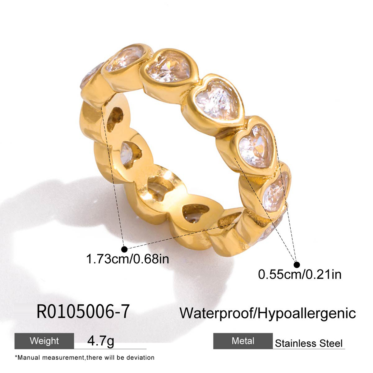 Heart Stone-Set Ring — CM-R009