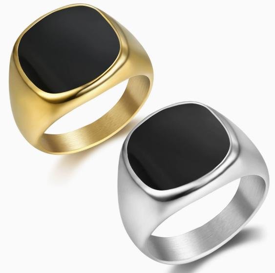 Black-Face Signet Ring